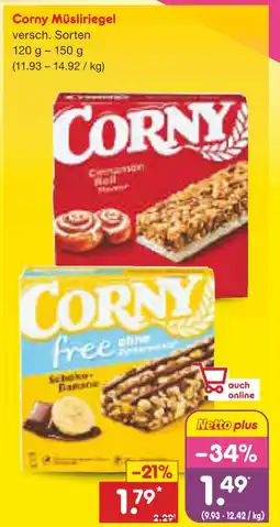 Netto Marken-Discount Corny müsliriegel cinnamon roll flavor Angebot