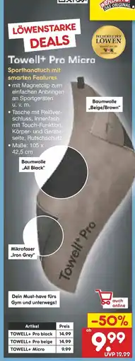 Netto Marken-Discount Towell+ pro black Angebot