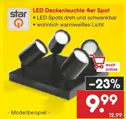 Netto Marken-Discount Star led deckenleuchte 4er spot Angebot