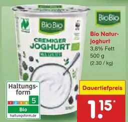 Netto Marken-Discount Biobio bio naturjoghurt Angebot