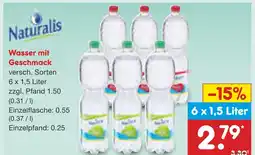 Netto Marken-Discount Naturalis wasser mit geschmack Angebot