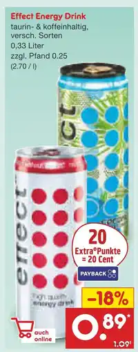 Netto Marken-Discount Effect energy drink Angebot