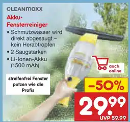 Netto Marken-Discount Cleanmaxx akku-fensterreiniger Angebot