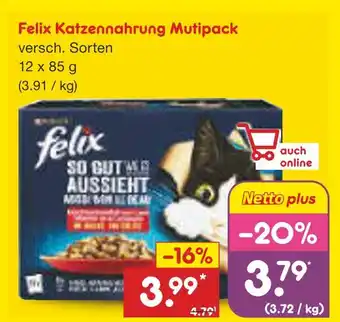 Netto Marken-Discount Felix katzennahrung multipack Angebot