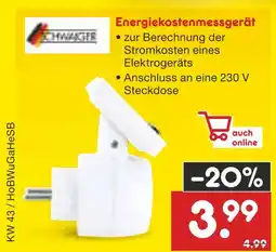 Netto Marken-Discount Schwaiger energiekostenmessgerät Angebot