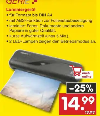 Netto Marken-Discount Genie laminiergerät Angebot