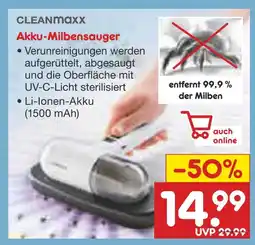Netto Marken-Discount Cleanmaxx akku-milbensauger Angebot