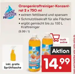 Netto Marken-Discount Glanz meister orangenkraftreiniger-konzentrat 2 x 750 ml Angebot