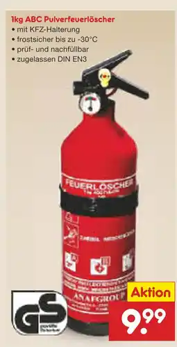 Netto Marken-Discount 1kg abc pulverfeuerlöscher Angebot