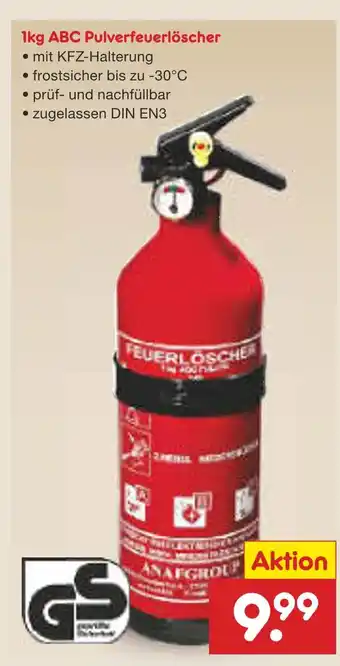 Netto Marken-Discount 1kg abc pulverfeuerlöscher Angebot