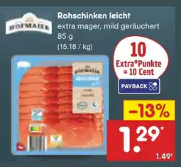 Netto Marken-Discount Hofmaier rohschinken leicht Angebot