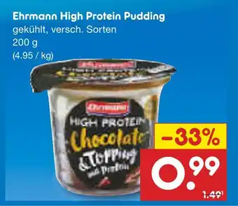 Netto Marken-Discount Ehrmann high protein pudding chocolate Angebot