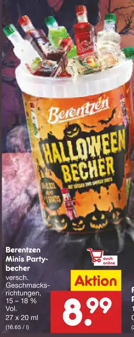 Netto Marken-Discount Berentzen minis partybecher Angebot