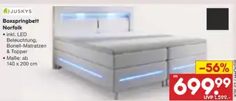 Netto Marken-Discount Juskys boxspringbett norfolk Angebot