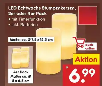 Netto Marken-Discount Led echtwachs stumpenkerzen Angebot