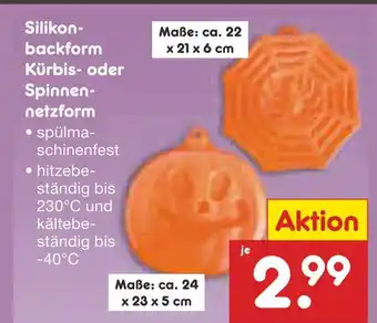 Netto Marken-Discount Silikonbackform kürbisform Angebot