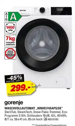 Höffner Gorenje waschvollautomat „wnhei74saps/de“ Angebot
