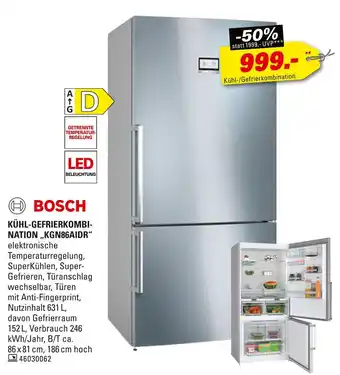 Höffner Bosch kühl-gefrierkombination „kgn86aidr“ Angebot