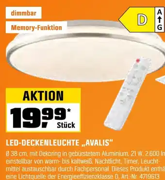 OBI Led-deckenleuchte avalis Angebot