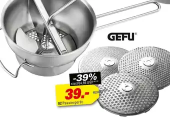 Höffner Gefu passiergerät „flotte lotte “ Angebot