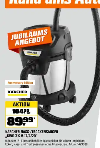 OBI Kärcher nass-/trockensauger „kwd 3 s v-17/4/20“ Angebot