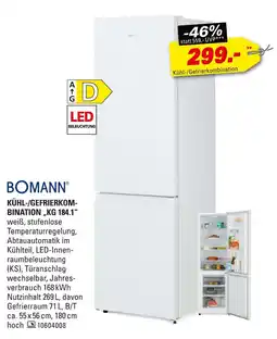 Höffner Bomann kühl-/gefrierkombination „kg 184.1“ Angebot