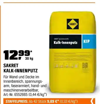 OBI Sakret kalk-innenputz Angebot