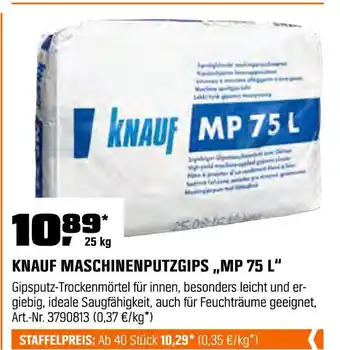 OBI Knauf maschinenputzgips mp 75 l Angebot