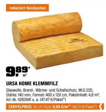 OBI Ursa home klemmfilz Angebot