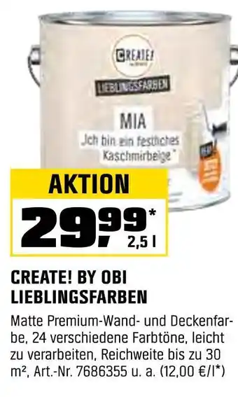 OBI Create! by obi lieblingsfarben Angebot