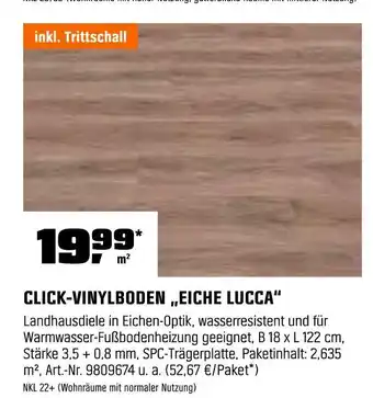 OBI Click-vinylboden eiche lucca Angebot