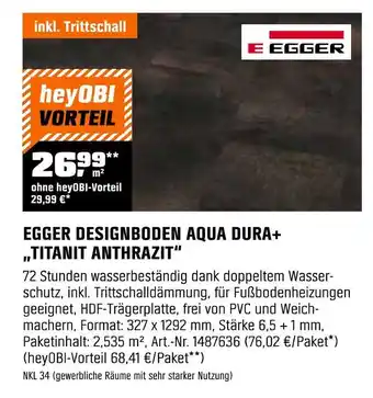 OBI Egger designboden aqua dura+ titanit anthrazit Angebot