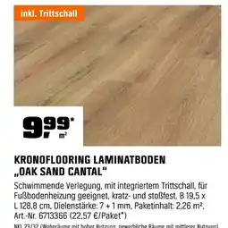 OBI Kronoflooring laminatboden 'oak sand cantal' Angebot
