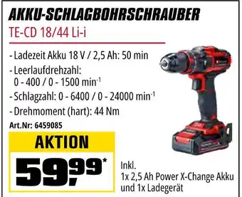 OBI Akku-schlagbohrschrauber te-cd 18/44 li-i Angebot