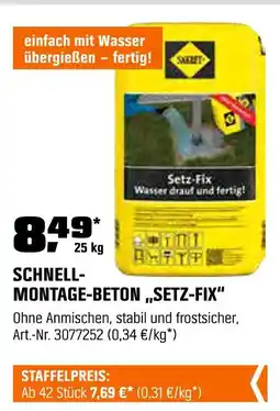 OBI Schnell-montage-beton setz-fix Angebot