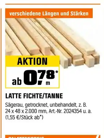 OBI Latte fichte/tanne Angebot