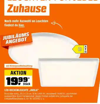 OBI Led-deckenleuchte „avola“ Angebot
