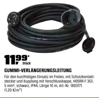OBI Gummi-verlängerungsleitung Angebot