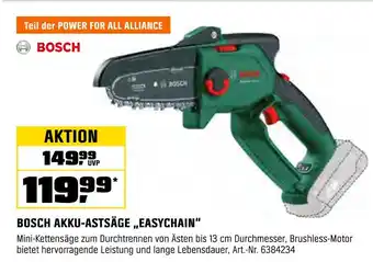 OBI Bosch akku-astsäge „easychain“ Angebot