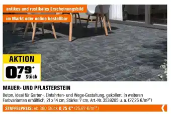 OBI Mauer- und pflasterstein Angebot