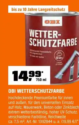 OBI Obi wetterschutzfarbe Angebot