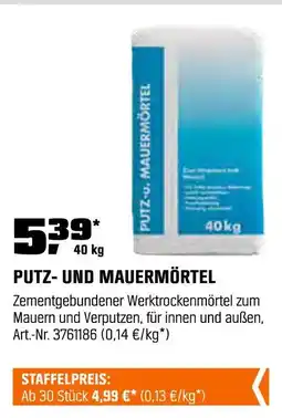 OBI Putz- und mauermörtel Angebot