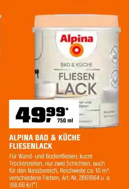 OBI Alpina bad & küche fliesenlack Angebot