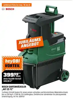 OBI Bosch bosch gartenhäcksler „axt 25 tc“ Angebot
