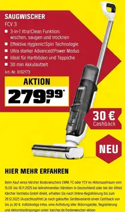 OBI Kärcher saugwischer fcv 3 Angebot