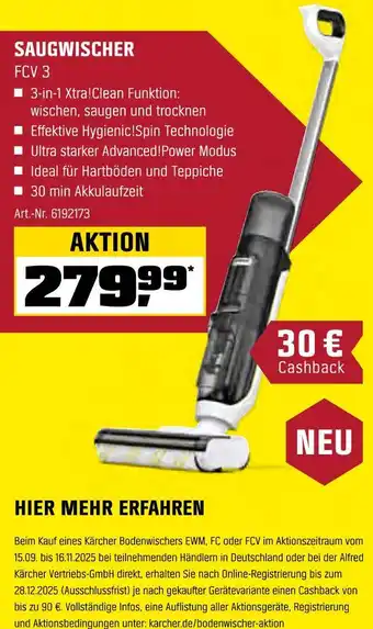 OBI Kärcher saugwischer fcv 3 Angebot