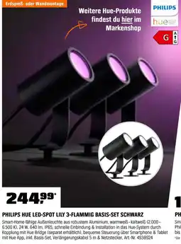 OBI Philips hue led-spot lily 3-flammig basis-set schwarz Angebot