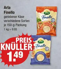 V Markt Arla finello geriebener käse Angebot
