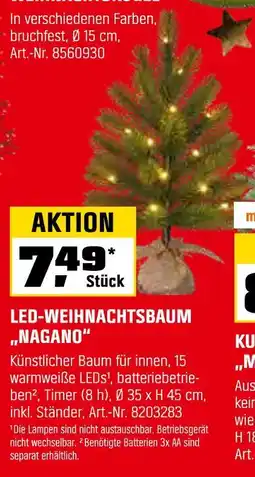 OBI Led-weihnachtsbaum „nagano“ Angebot