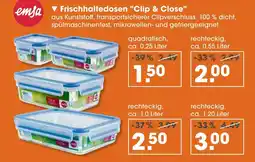 V Markt Emsa frischhaltedosen clip & close quadratisch Angebot